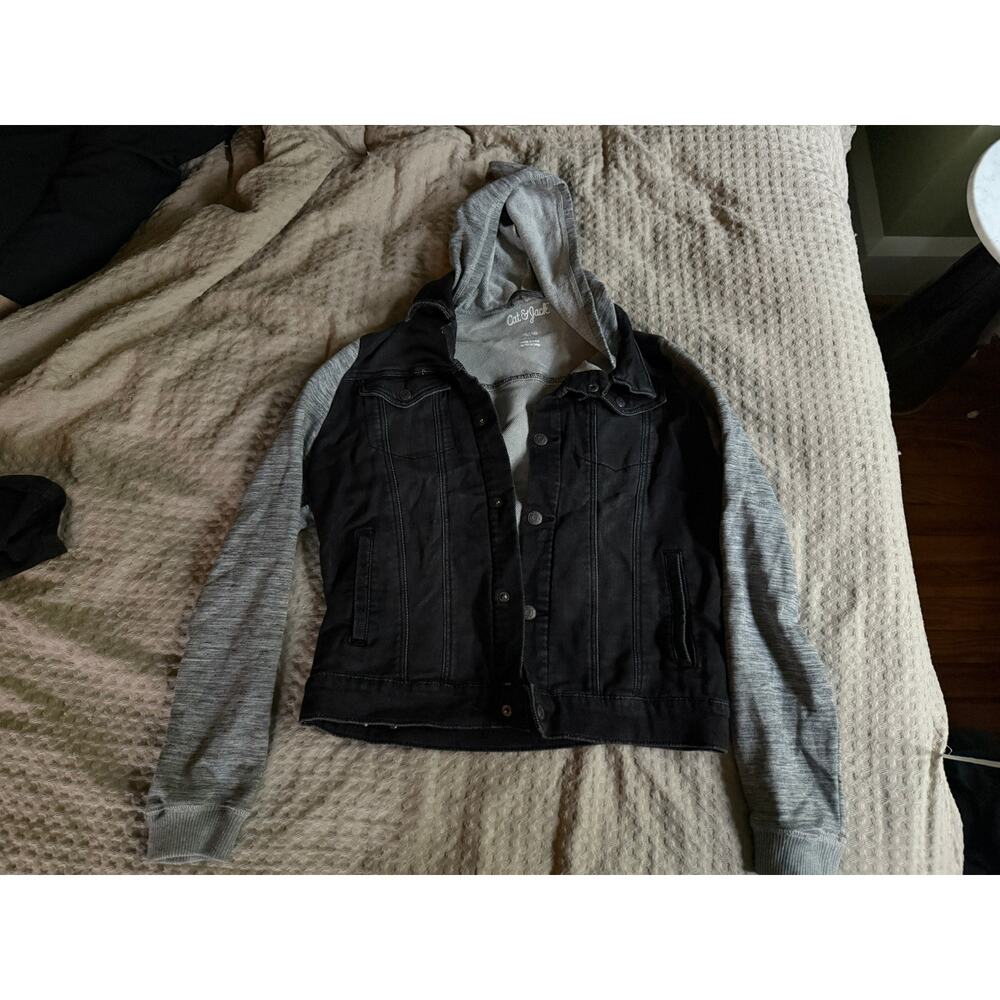 Cat & Jack Hooded Denim and Sweatshirt Jacket